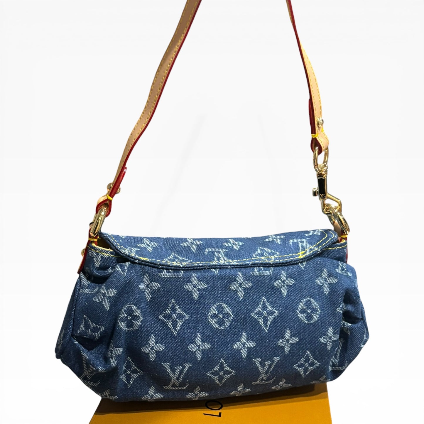 VIP/GWP Denim Pleaty Monogram Bag with Box