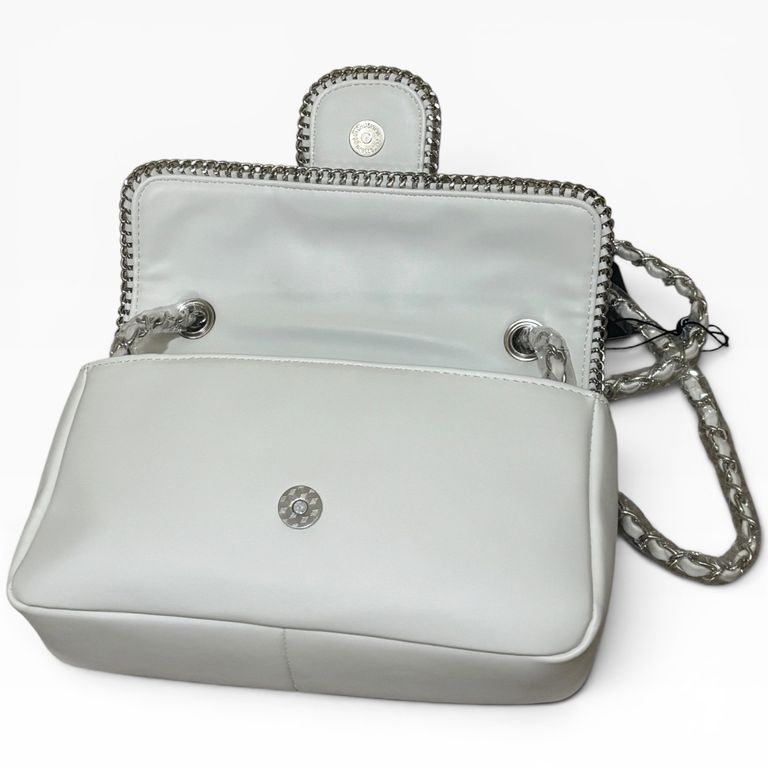 VIP/GWP White Madison Flap Bag