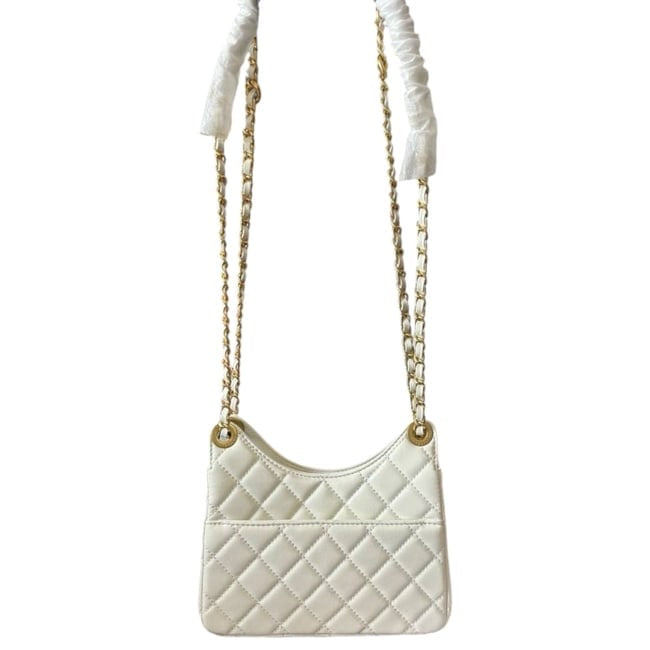 VIP/GWP White Quilted Mini Hobo Bag with Box