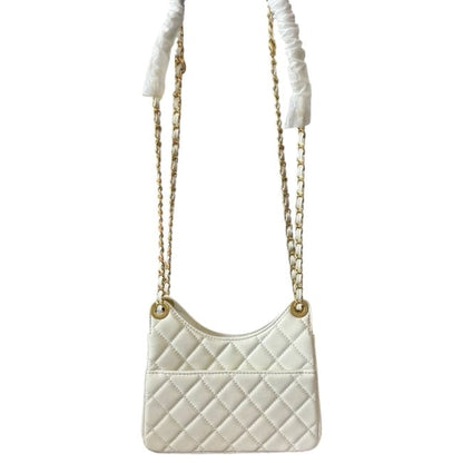 VIP/GWP White Quilted Mini Hobo Bag with Box