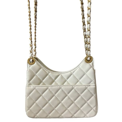 VIP/GWP White Quilted Mini Hobo Bag with Box
