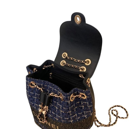 VIP/GWP Navy Tweed Logo Backpack - Image 4