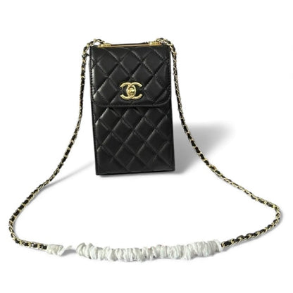 VIP/GWP Black Quilted Phone Holder Clutch - Image 2