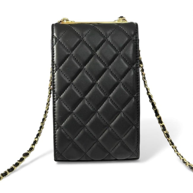 VIP/GWP Black Quilted Phone Holder Clutch - Image 4