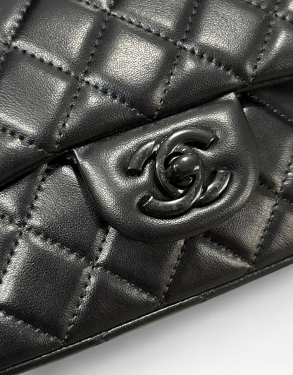VIP/GWP Black Quilted Mini Top Handle Flap - Image 4