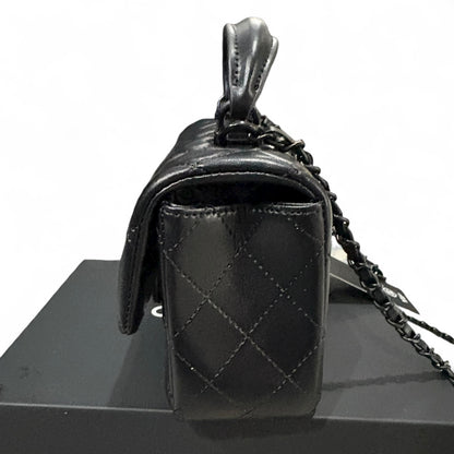 VIP/GWP Black Quilted Mini Top Handle Flap - Image 7