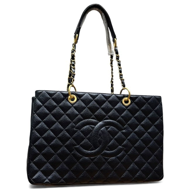 VIP/GWP Black Quilted Grand Shopping Tote - Image 1