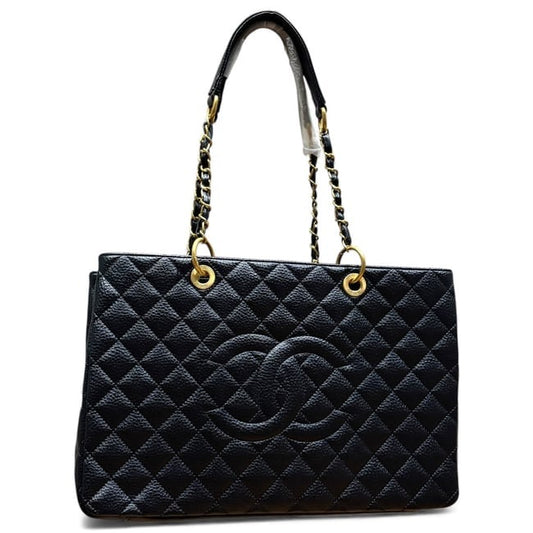 VIP/GWP Black Quilted Grand Shopping Tote - Image 1