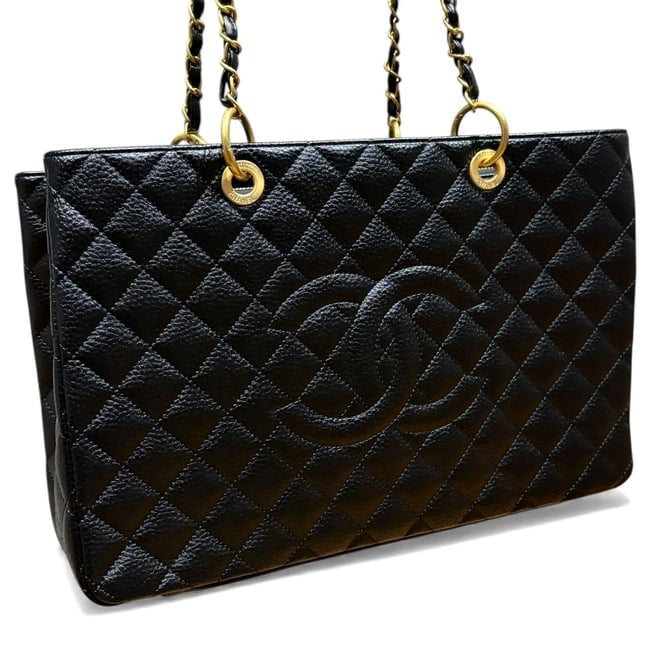 VIP/GWP Black Quilted Grand Shopping Tote - Image 3