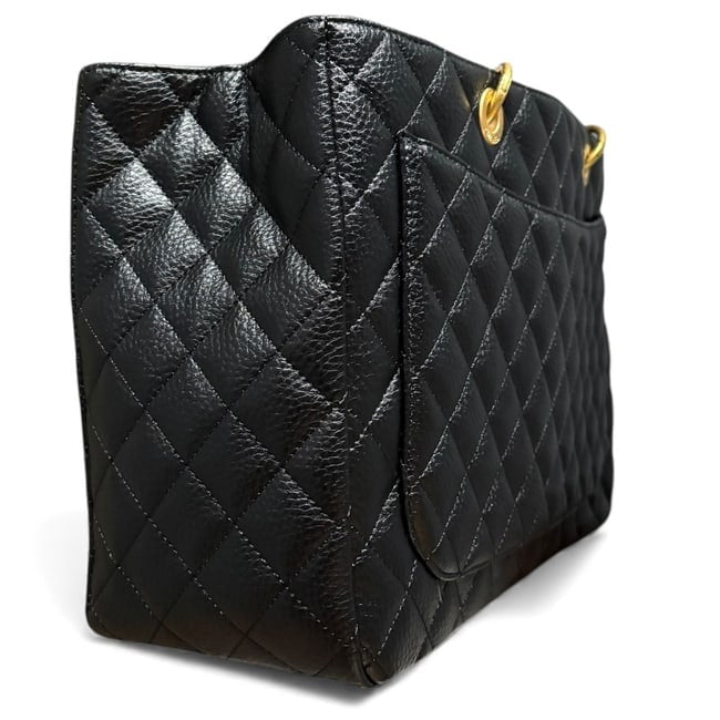 VIP/GWP Black Quilted Grand Shopping Tote - Image 5