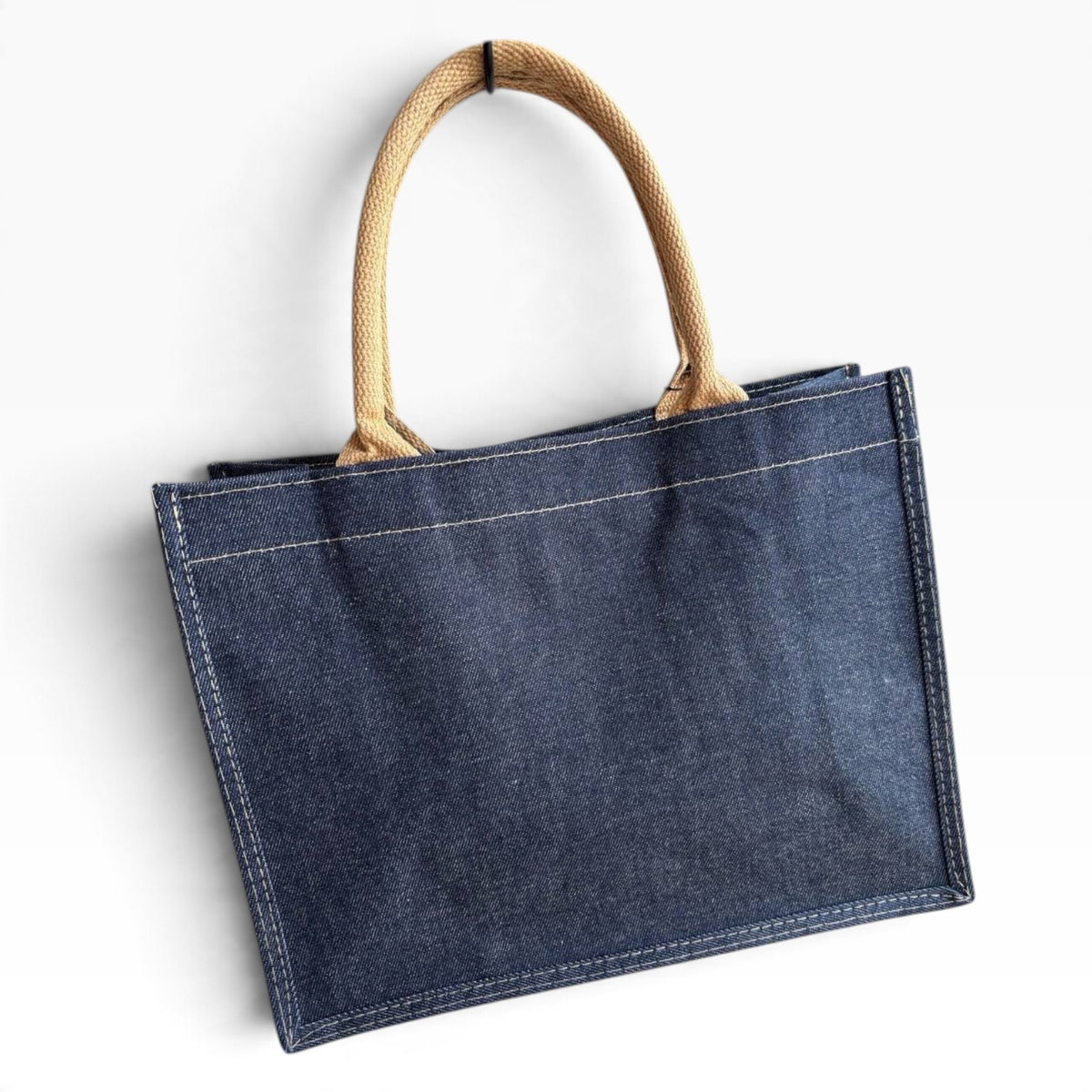 VIP/GWP Dark Blue Denim Logo Shopper Tote Bag - Image 4