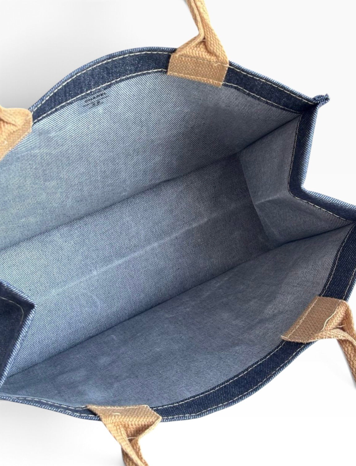 VIP/GWP Dark Blue Denim Logo Shopper Tote Bag - Image 7