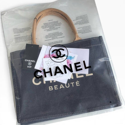 VIP/GWP Dark Blue Denim Logo Shopper Tote Bag - Image 9