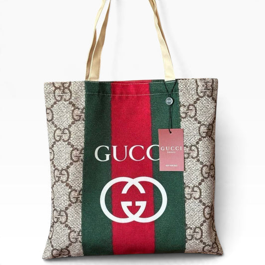 VIP/GWP GG Monogram Web Stripe Canvas Shopper Tote - Image 1
