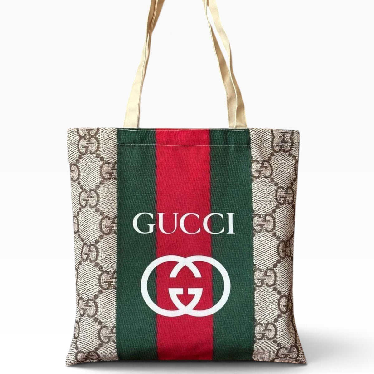 VIP/GWP GG Monogram Web Stripe Canvas Shopper Tote - Image 2