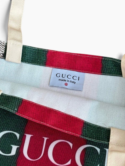 VIP/GWP GG Monogram Web Stripe Canvas Shopper Tote - Image 7
