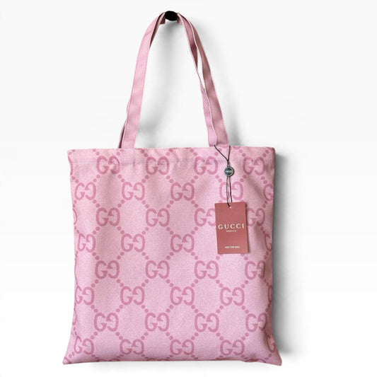 VIP/GWP Pink GG Monogram Canvas Shopper Tote - Image 1