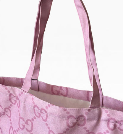 VIP/GWP Pink GG Monogram Canvas Shopper Tote - Image 4