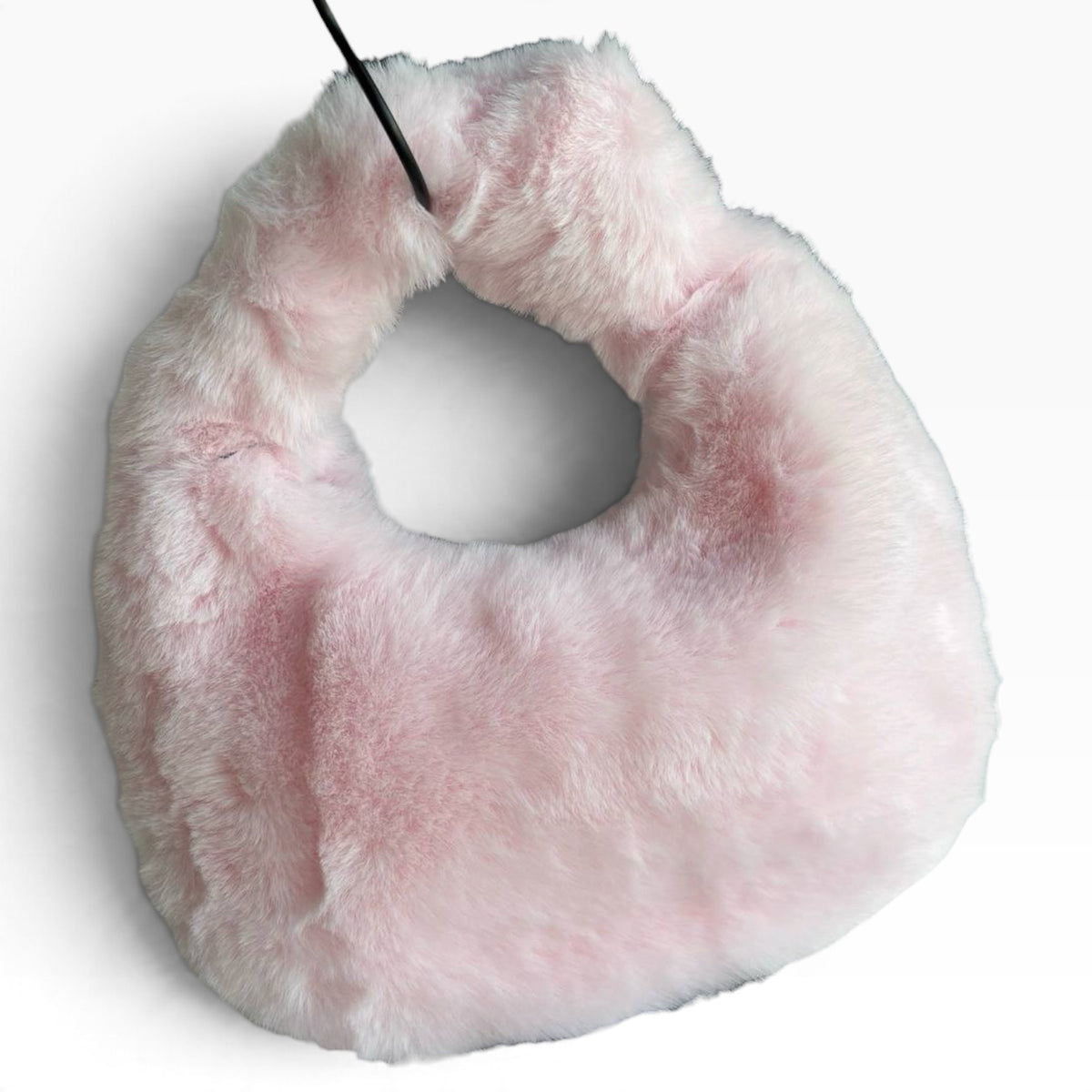 VIP/GWP Light Pink Faux Fur Pink CC Hobo Shoulder Bag - Image 4