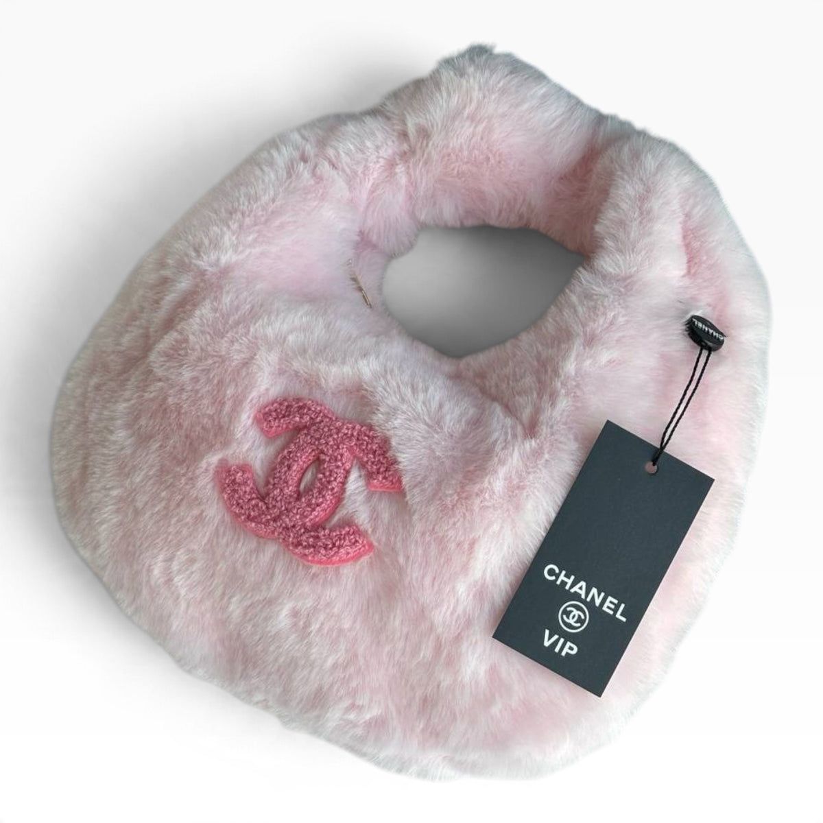 VIP/GWP Light Pink Faux Fur Pink CC Hobo Shoulder Bag - Image 6