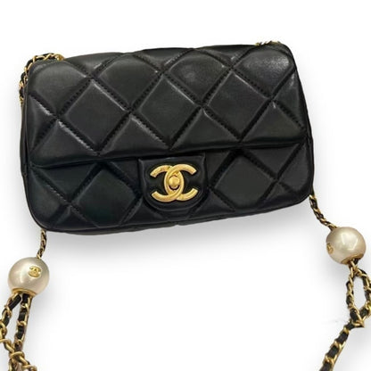 VIP/GWP Black Classic Flap Bag with Box