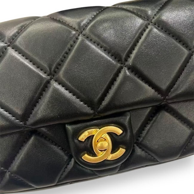 VIP/GWP Black Classic Flap Bag with Box