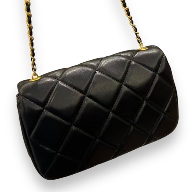 VIP/GWP Black Classic Flap Bag with Box