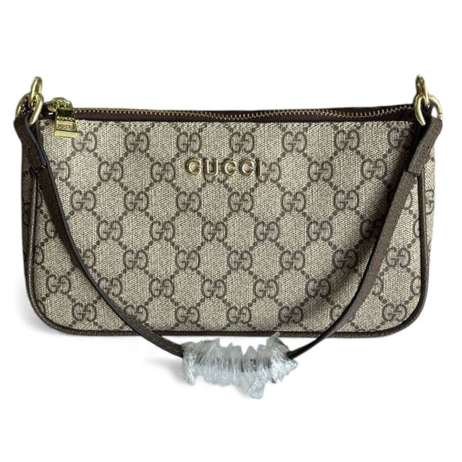 VIP/GWP Beige Brown GG Monogram Shoulder Bag - Image 2