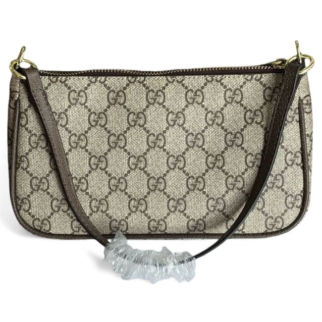 VIP/GWP Beige Brown GG Monogram Shoulder Bag - Image 3