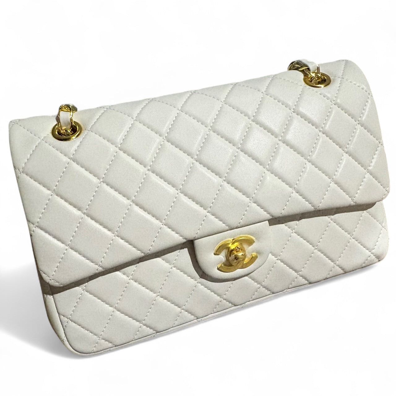 VIP/GWP Beige Double Flap Bag with Box