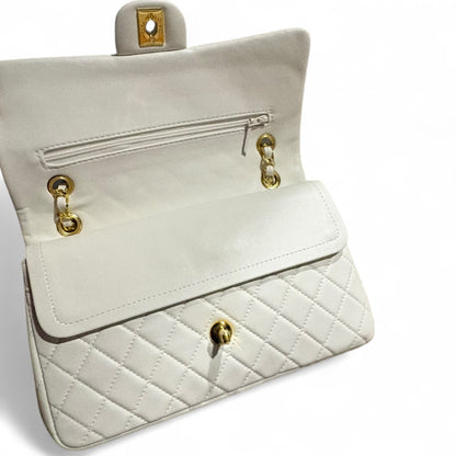 VIP/GWP Beige Double Flap Bag with Box