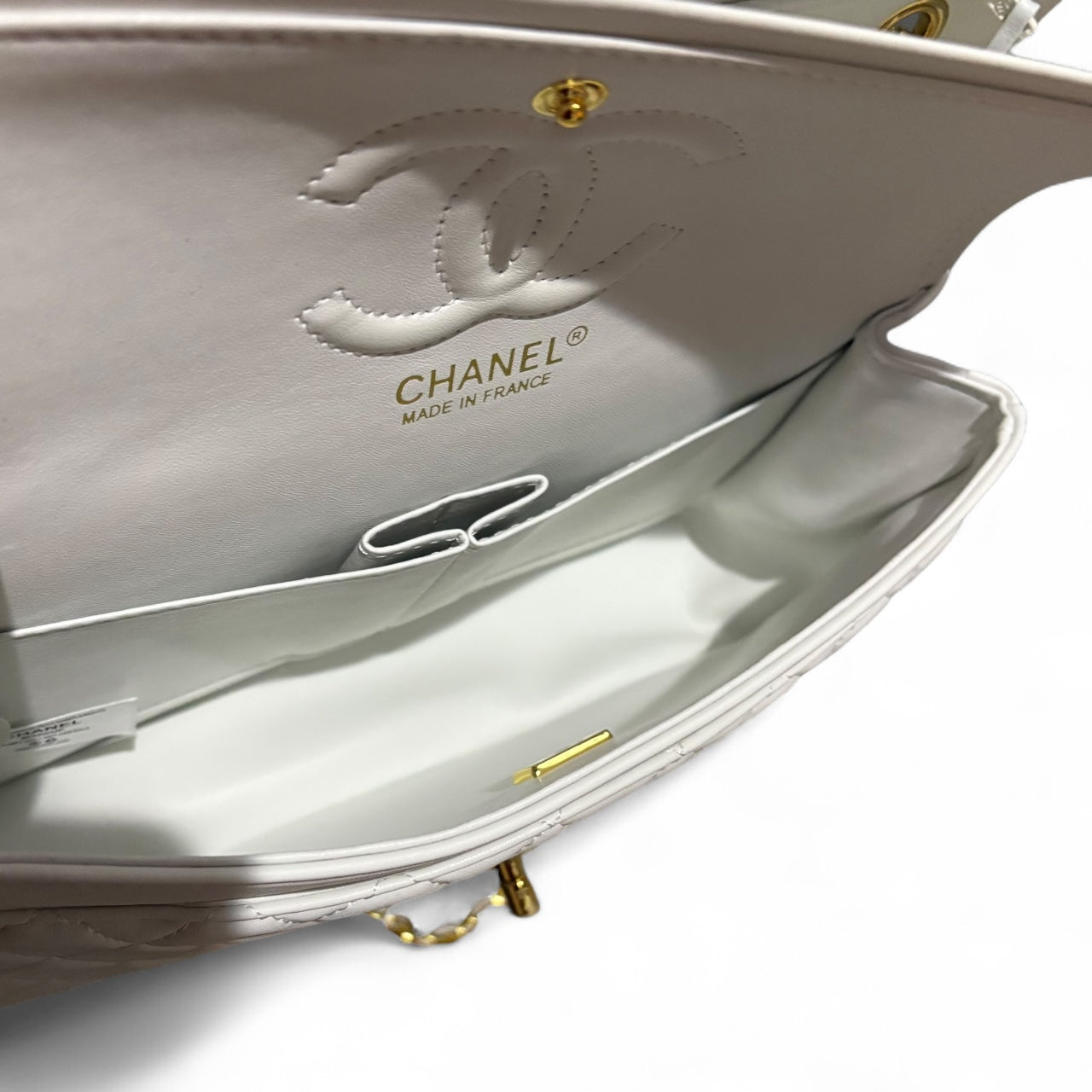 VIP/GWP Beige Double Flap Bag with Box