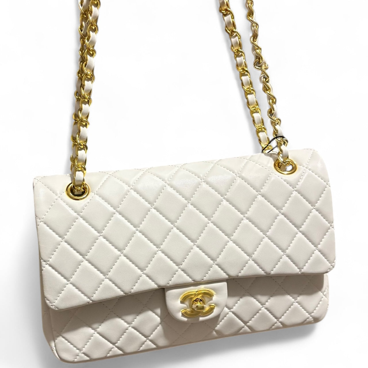 VIP/GWP Beige Double Flap Bag with Box