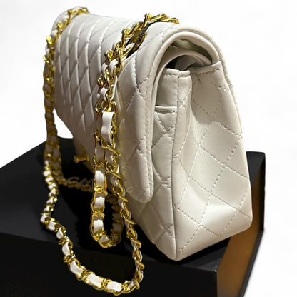 VIP/GWP Beige Double Flap Bag with Box