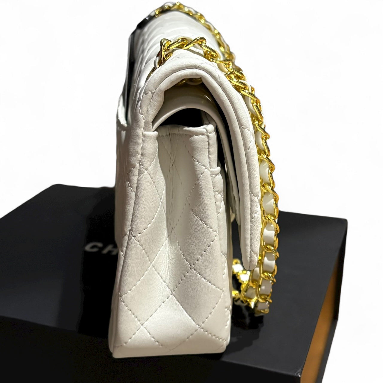 VIP/GWP Beige Double Flap Bag with Box
