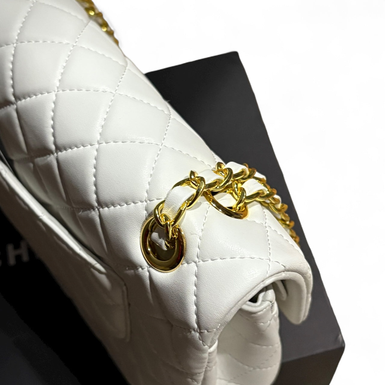 VIP/GWP Beige Double Flap Bag with Box