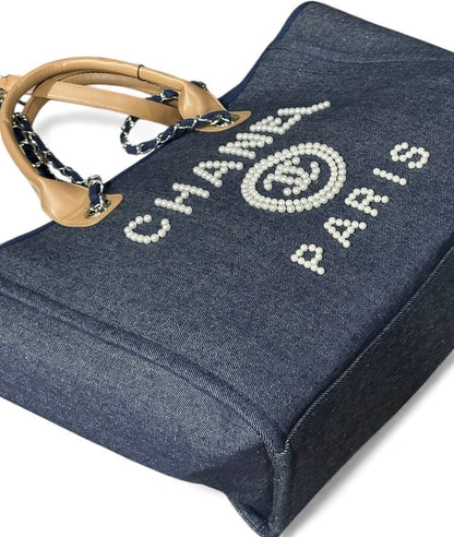 VIP/GWP Denim Deauville Pearl Logo Bag