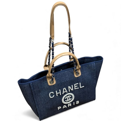 VIP/GWP Denim Deauville Pearl Logo Bag