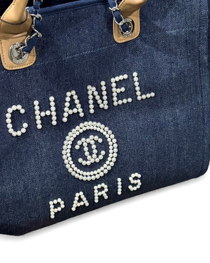 VIP/GWP Denim Deauville Pearl Logo Bag