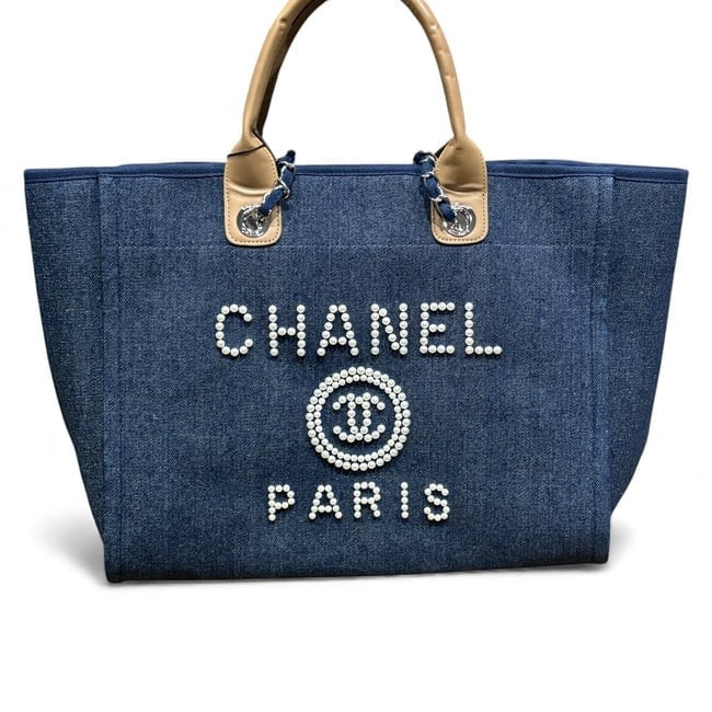 VIP/GWP Denim Deauville Pearl Logo Bag