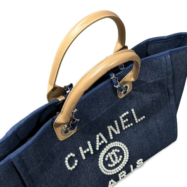 VIP/GWP Denim Deauville Pearl Logo Bag