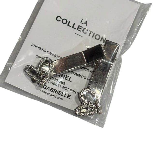 VIP/GWP 2Pc Rhinestone Heart Rectangle Hair Clips