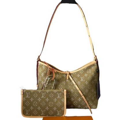 VIP/GWP Olive Denim Monogram Bag with Gift Bag