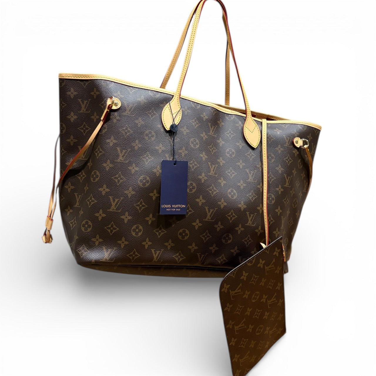 VIP/GWP Brown Monogram Neverfull GM Tote & Pouch with Gift Bag