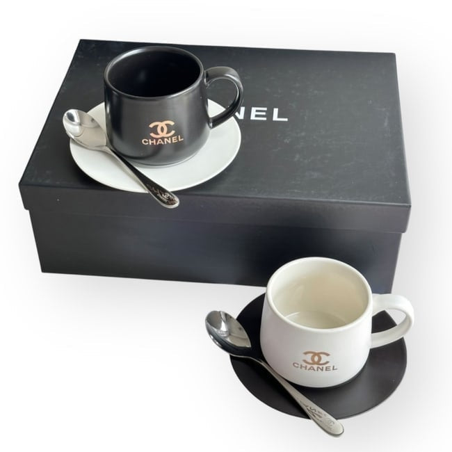 VIP/GWP Black Cup/Saucer Set with Box