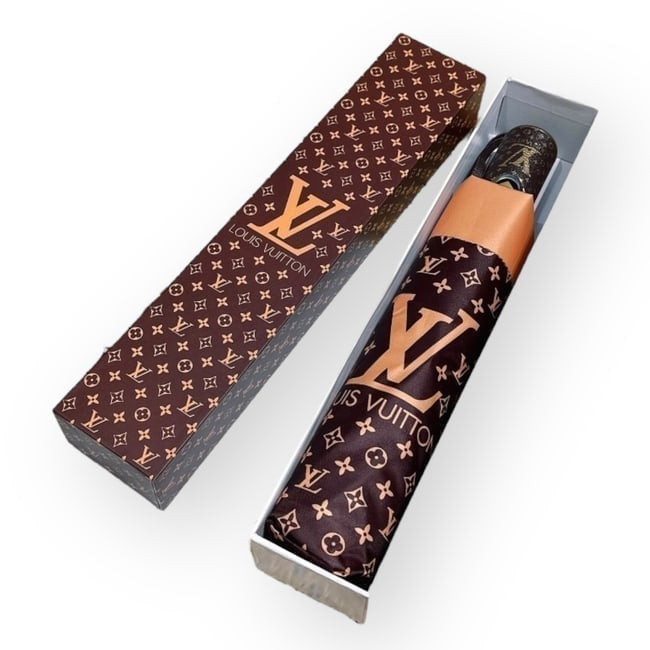 VIP/GWP Brown Monogram Umbrella with Box