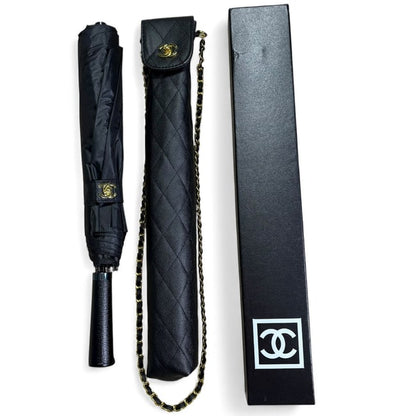 VIP/GWP Black Quilted Umbrella with Box