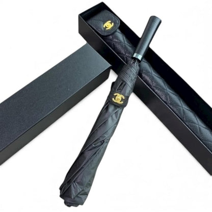VIP/GWP Black Quilted Umbrella with Box