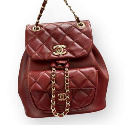 VIP/GWP Red Quilted Backpack with Gift Bag