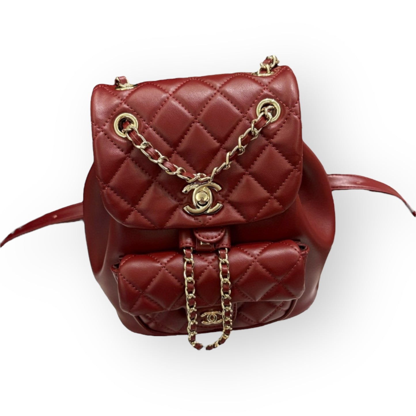 VIP/GWP Red Quilted Backpack with Gift Bag